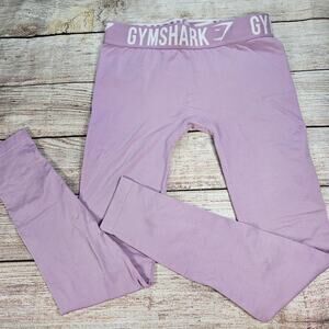 Gymshark Flex Leggings Women's Size Small Pink Spellout Waistband *No Pockets